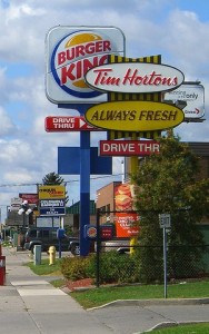 Image: Flickr.com Burger King Tim Hortons https://flic.kr/p/o3DPu